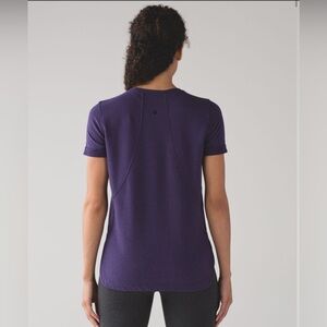Lululemon All Time Tee
Heathered Black Grape -very thick /soft material
